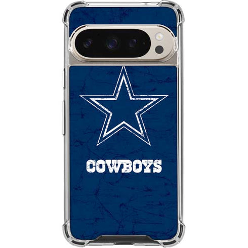 NFL Dallas Cowboys Distressed Pixel 9/9 Pro Clear Case